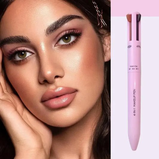 4-in-1 Waterproof Makeup Pen – Multi-Functional Beauty Tool for Eyeliner, Brows, Lip Liner, and Highlighter