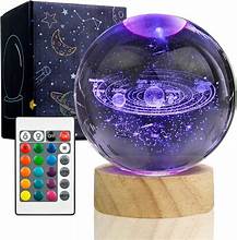 3d Galaxy Space Crystal Ball Night Light